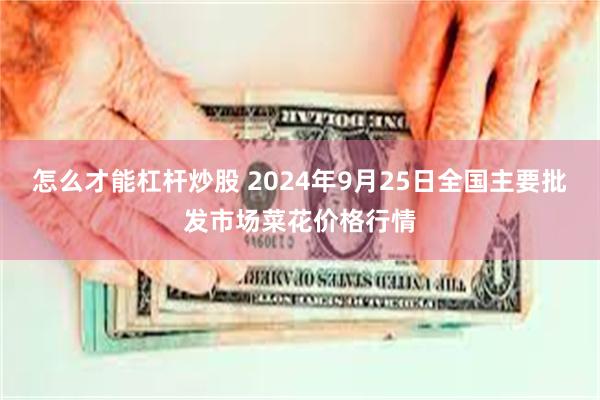 怎么才能杠杆炒股 2024年9月25日全国主要批发市场菜花价格行情